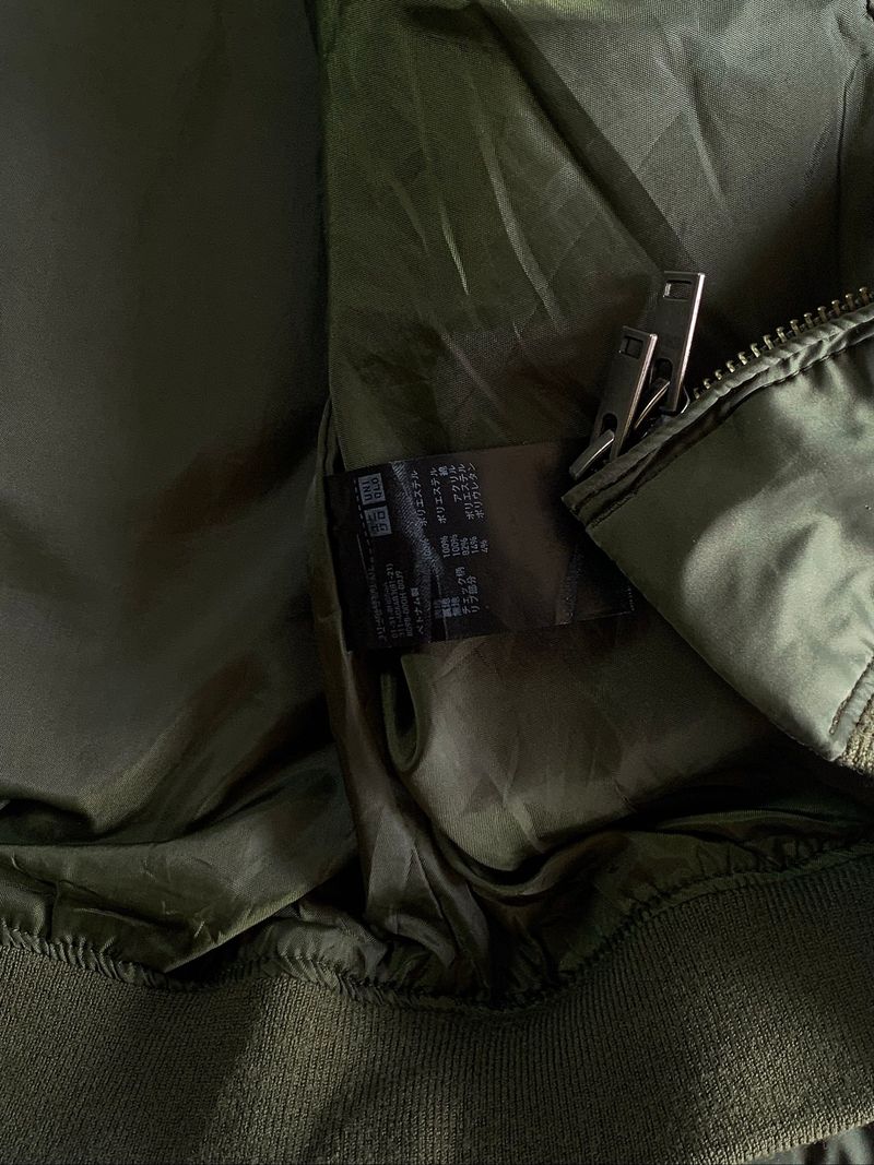 UNIQLO GREEN DOUBLE ZIPEPR HARRINGTON JACKET, foto 8