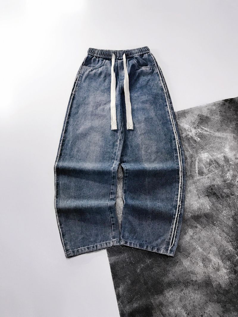 Japanese Side Stripe Loose Jeans, foto 4