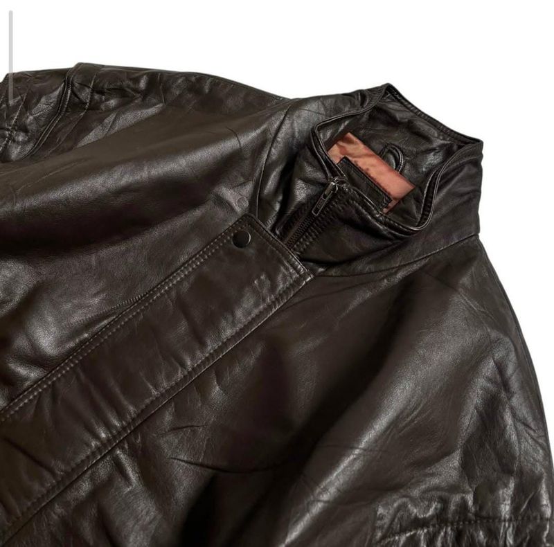 Black Lot - Brown leather jacket, foto 2