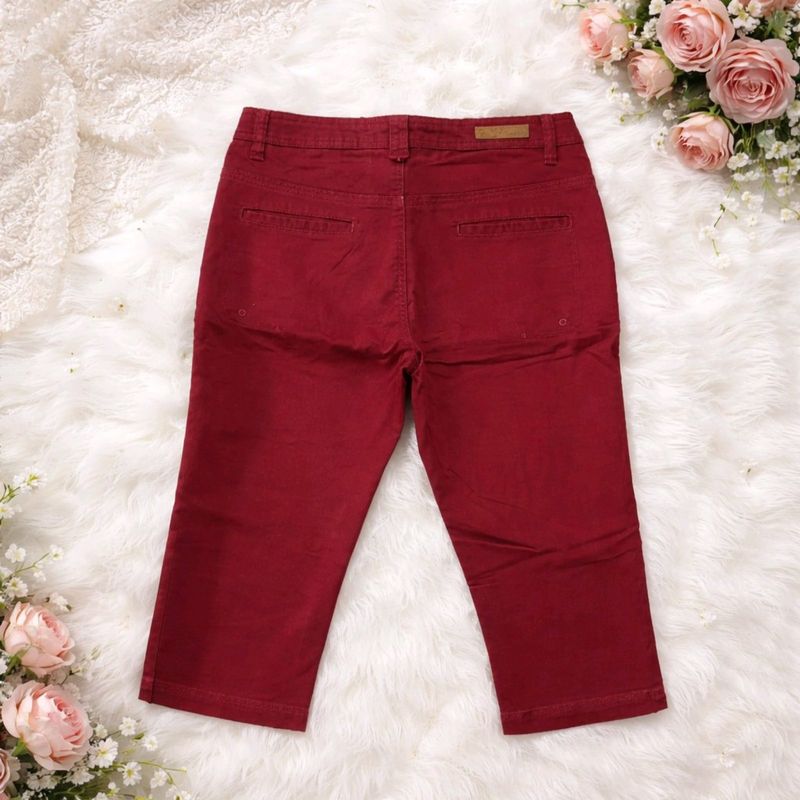 PRELOVED CARDINAL RED 3/4 PANTS  ONE SIZE, foto 2