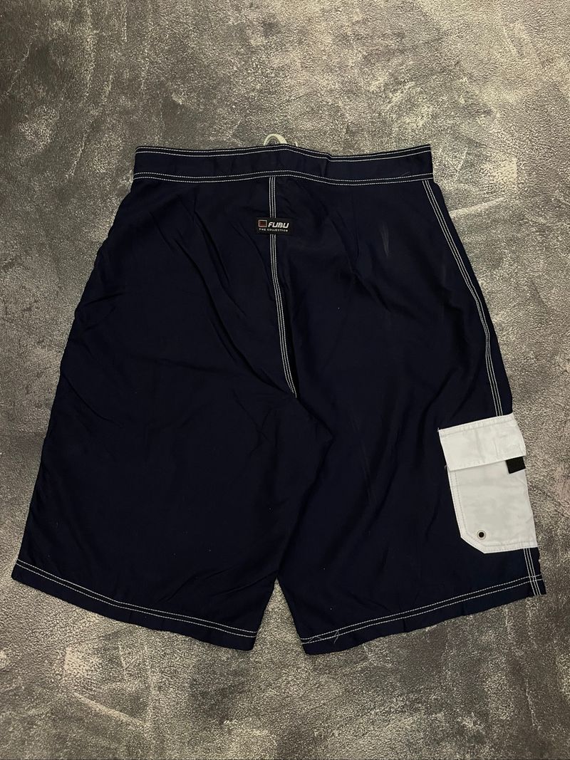 FUBU Men's Blue Logo Drawstring Waist Lined Athletic, foto 5