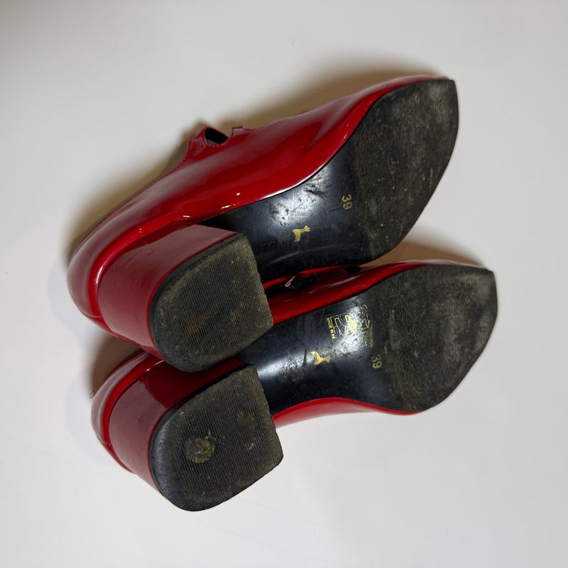 Inpaca Red Lenore Mary Jane Strap Heels, foto 6