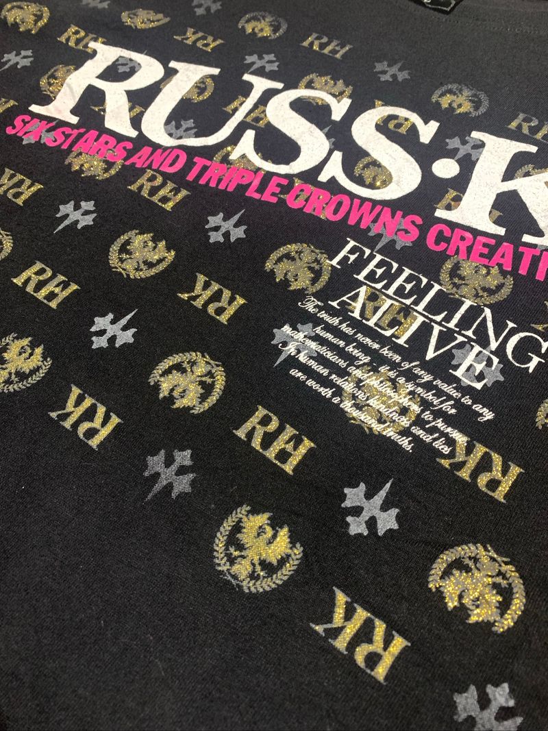 Russ•K "Feeling Alive" Grunge Cyber-Y2K Tee, foto 3