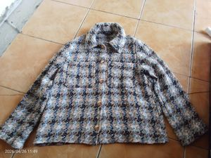 jacket tweed wanita motif houndstooth premium nnwm woman