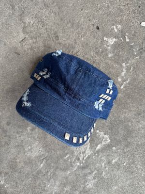 Distressed Studded Commando Cadet Hat