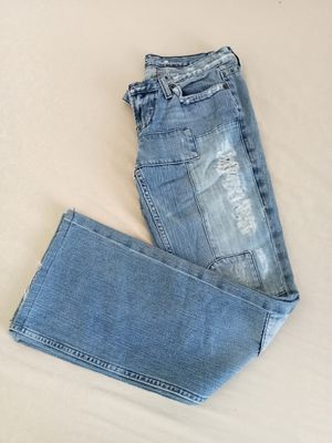 Guess Women Wide Leg Ripped Jeans