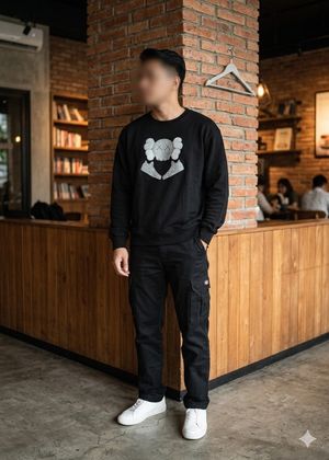 Crewneck Kamu&Trend Big Logo Black Style