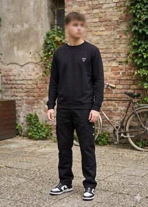 Longsleeve Guess U.S.A Small Logo Bordir Black Style
