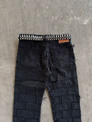 Rare💥Hundred Club Destroy Anarchy Crush Patch Denim Pants