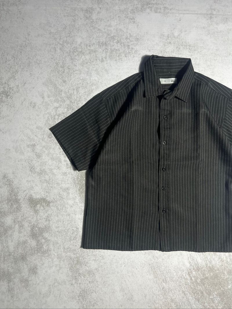 Black Pinstripe Boxy Shirt, foto 3