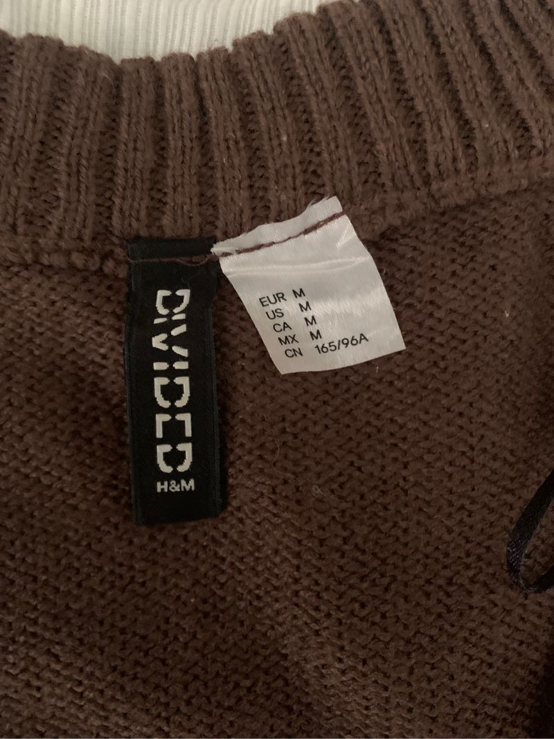 ‼️🍊SOLD🍊‼️ H&M Cardigan Crop Dark Brown, foto 3