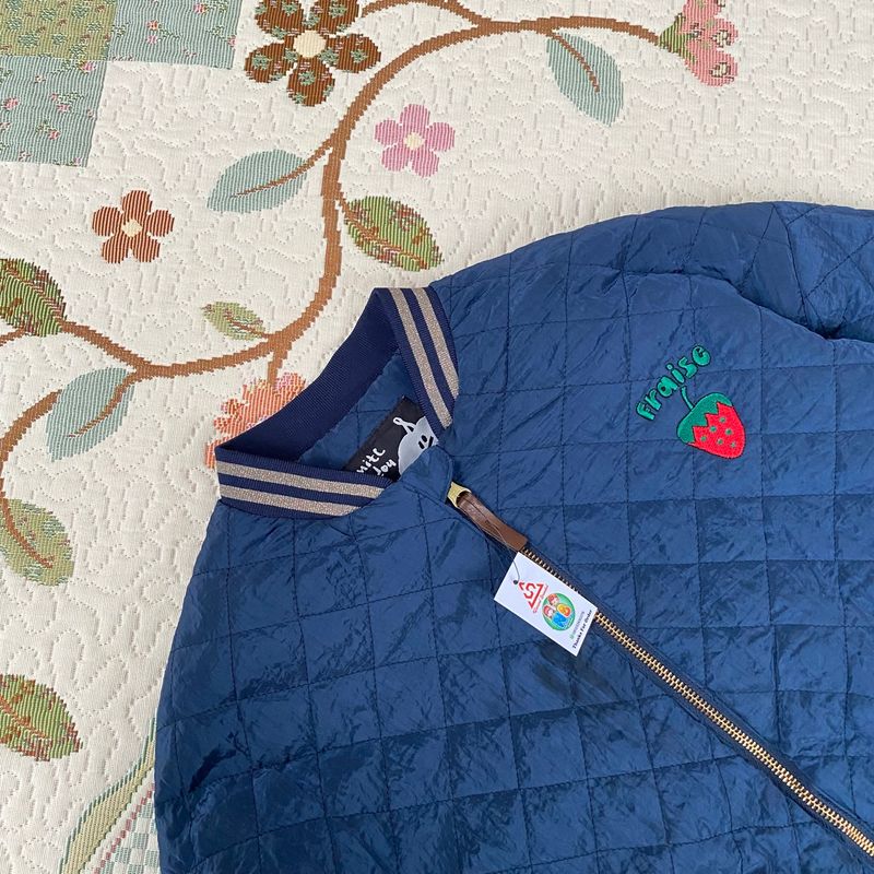Quilted tebal jacket anak navy limited dou dou cakep, foto 3