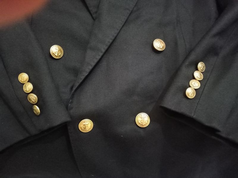 Vintage Blazer Pria navy, foto 7