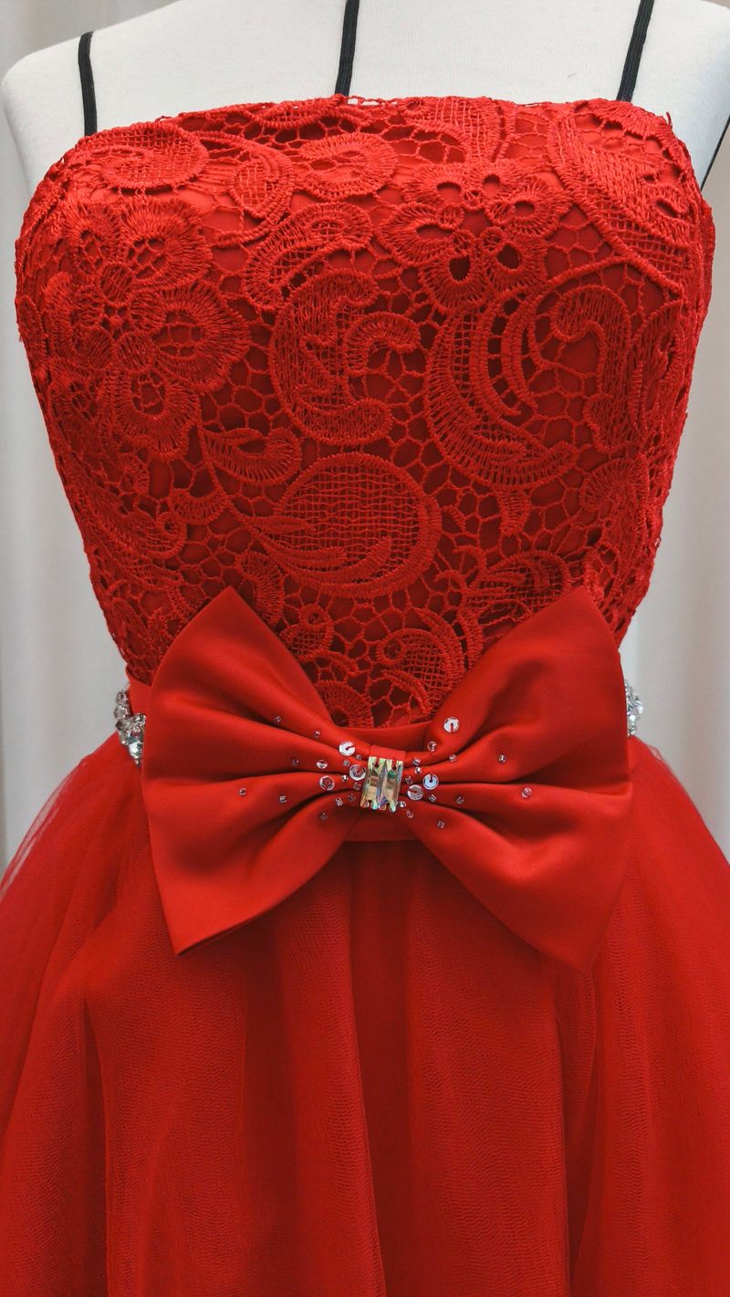 Red party dress, foto 3