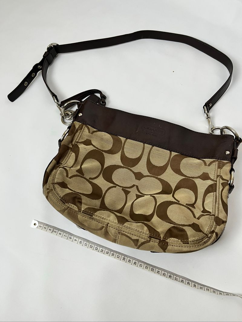 Vintage coach zoe slingbag, foto 8