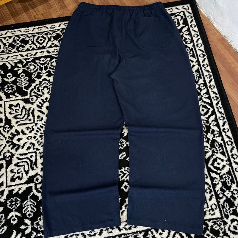 GoodLifeWork baggy pants navy linen, foto 8