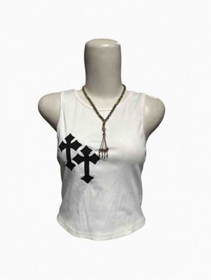 GOTHIC PUNK RIBBED TANKTOP ROMWE🖤