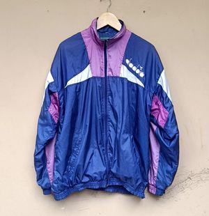 Diadora windbreaker vintage 80s sportwear colorblock