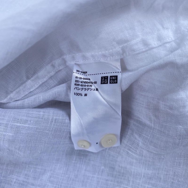 Kemeja Putih Uniqlo Linen, foto 4