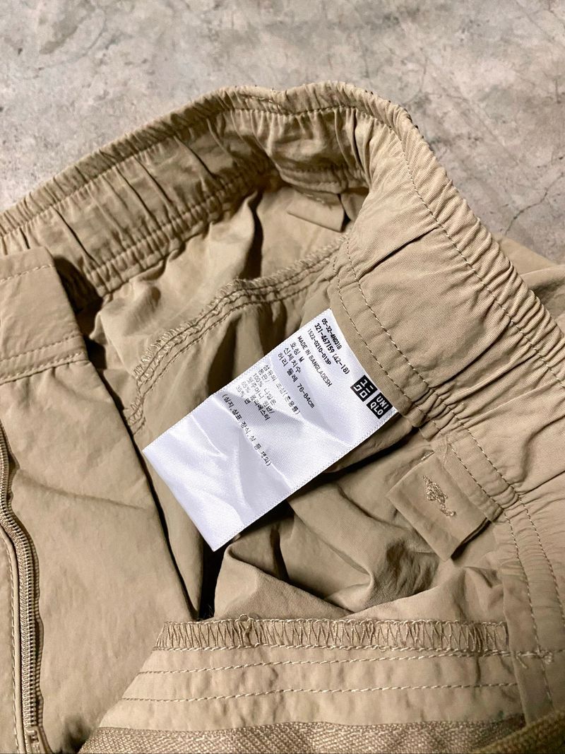 UNIQLO U PARACHUTE CARGO SHORTS BEIGE, foto 9