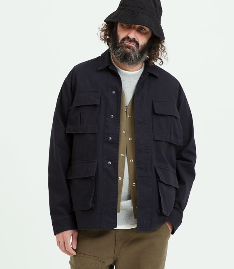 Avant Garde Casual Parka Pria navy, foto 3