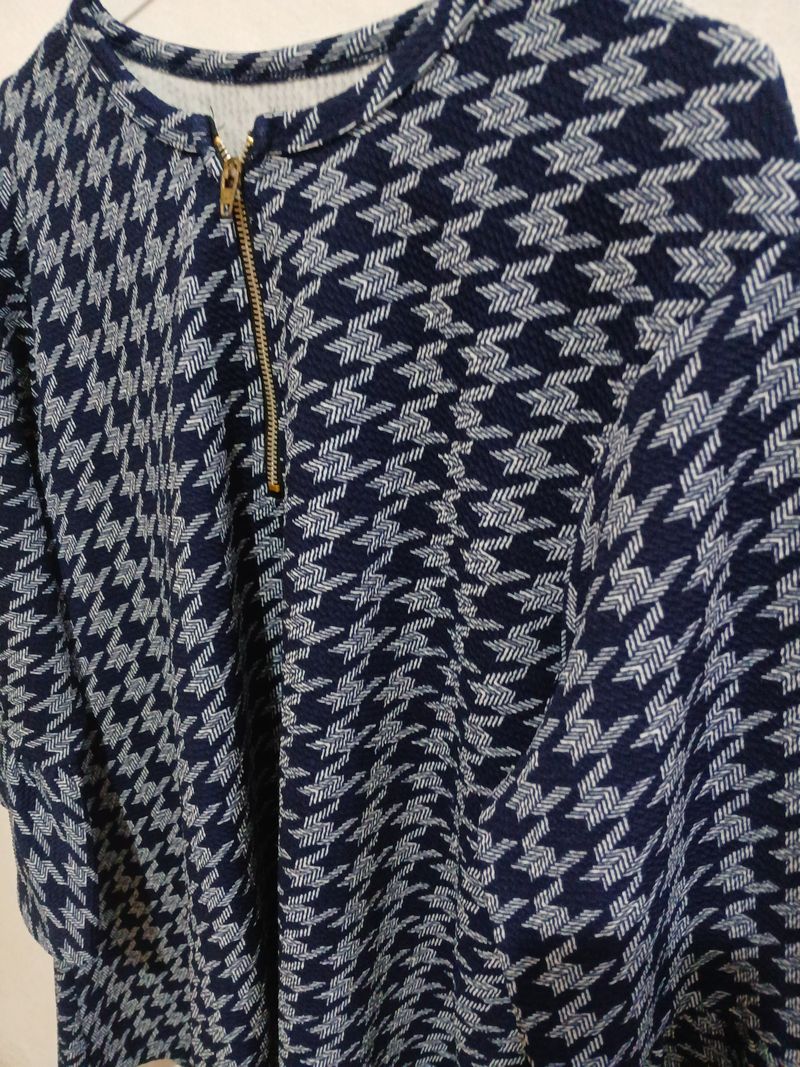 Vintage Blouse Wanita navy, foto 2