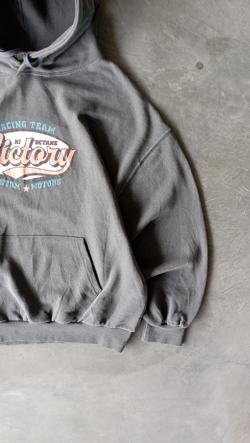 2000's Heavyweight Dark Gray Boxy Hoodie, foto 3