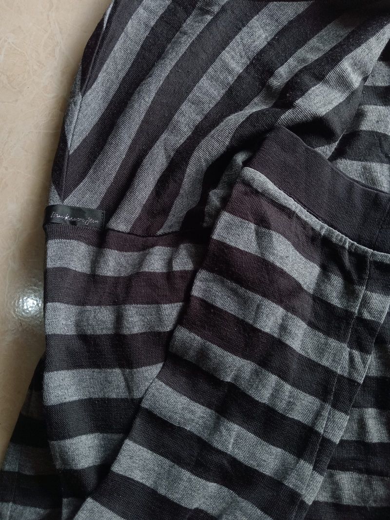 (NO NEGO) buckaroo striped long sleeve tee y2k emo, foto 2