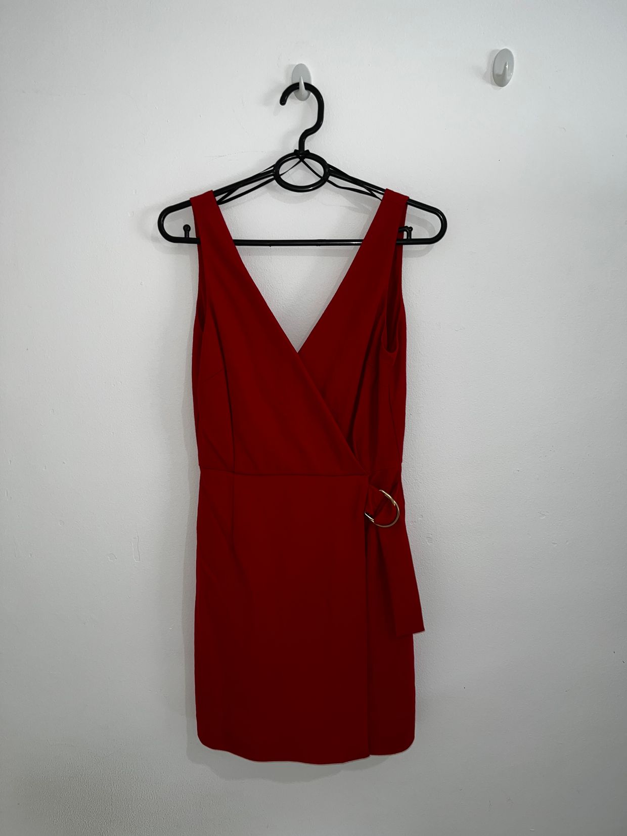 Red Dress with Gold Details -