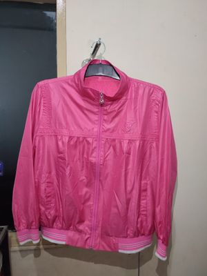 jaket parasut pink