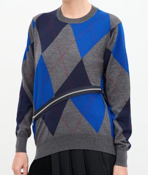 JUNYA WATANABE COMME des GARCONS WOOL ARGYLE SWEATER