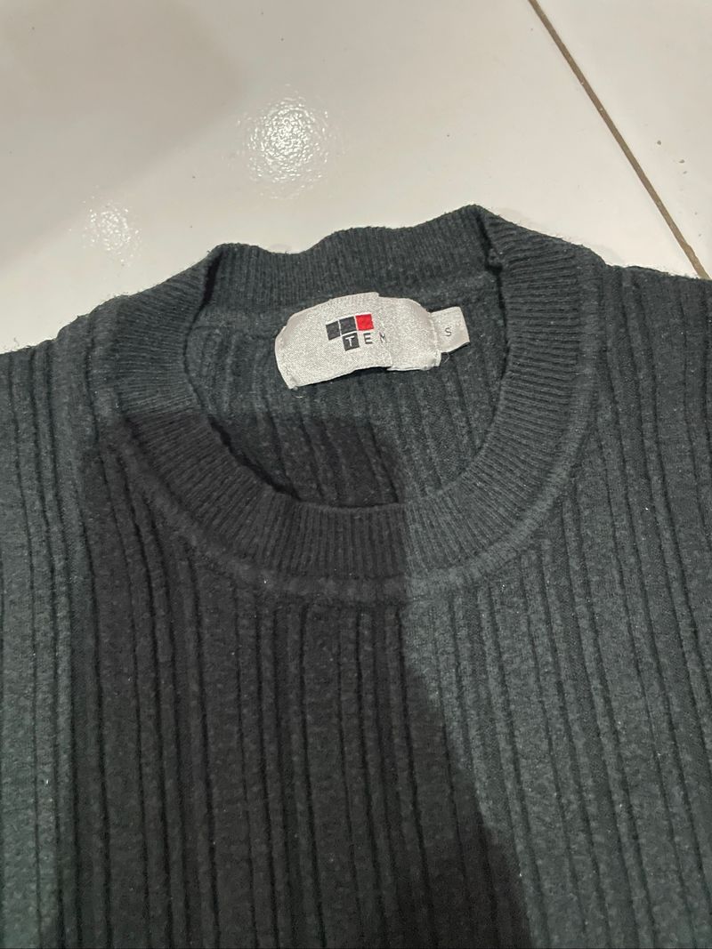 knit tangan pendek hitam, foto 2