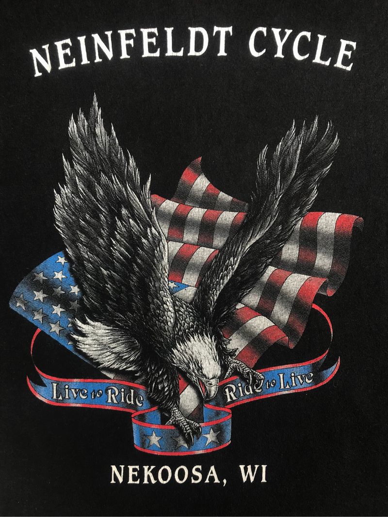 Tshirt Vintage American Biker Flaming Eagle, foto 6