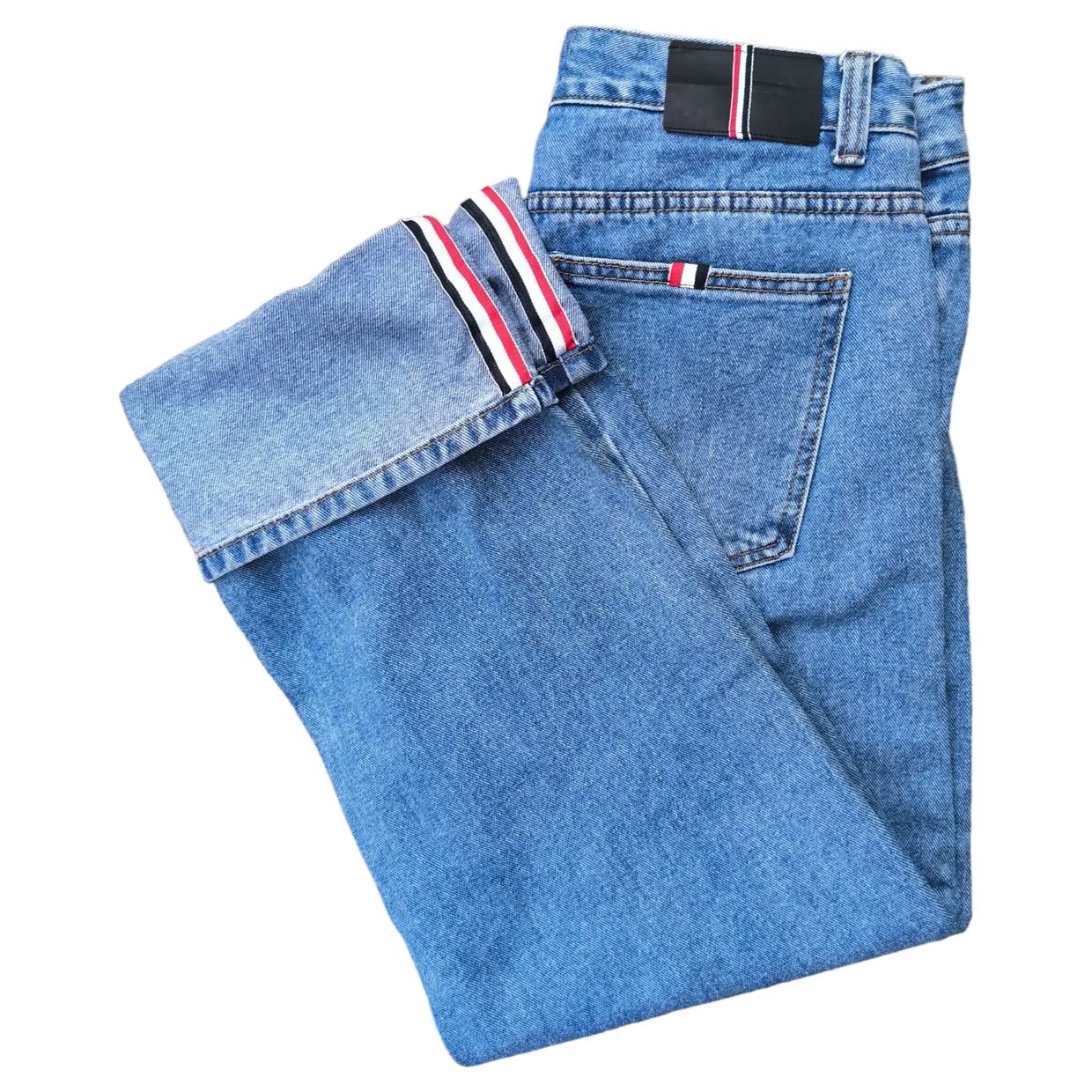 Thom Browne Luxury Jeans Pria blue, foto 6