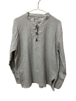 Vintage Cottagecore Blouse Wanita gray
