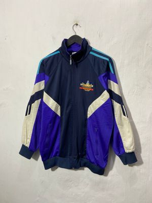 Vintage Adidas Trefoil Firebird Tracktop 90s Multicolor