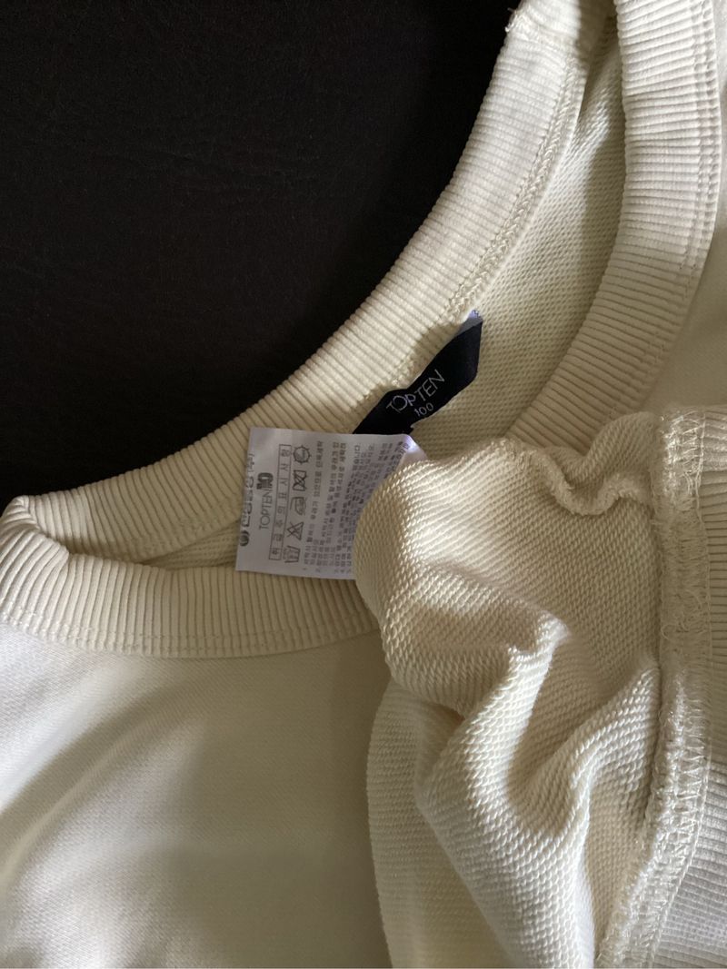 Sweatshirt Crewneck Basic crop cream topt3n 100, foto 2