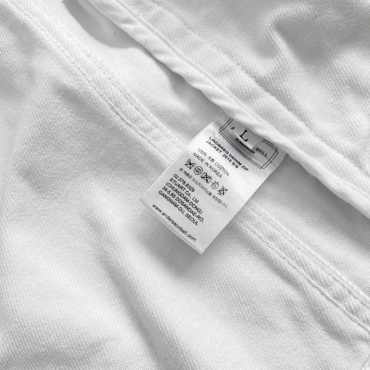 Andersson Bell Luxury Minimalist Denim jacket Pria white, foto 6