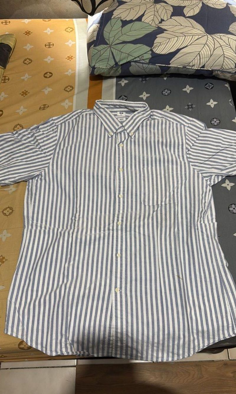 Uniqlo Stripes Shirt : Grey/White, foto 2