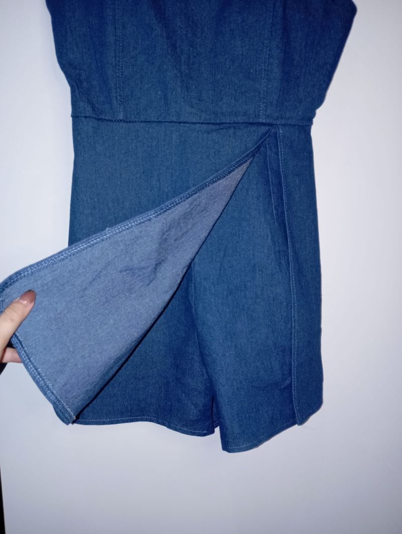 DAGEGE Denim Romper (Romper Bahan Denim Stretch), foto 5
