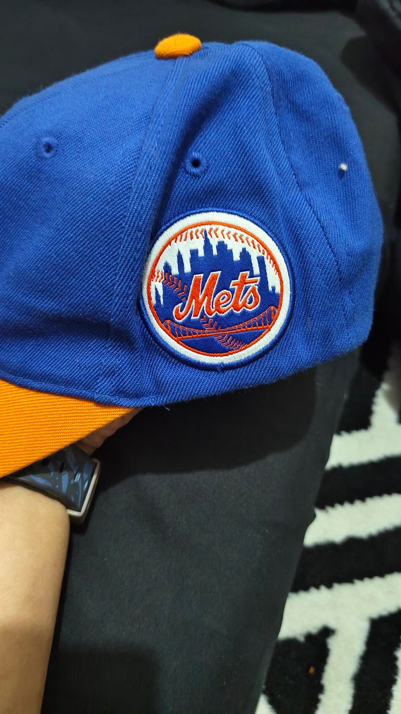 MLB Casual Hat Pria orange blue, foto 2