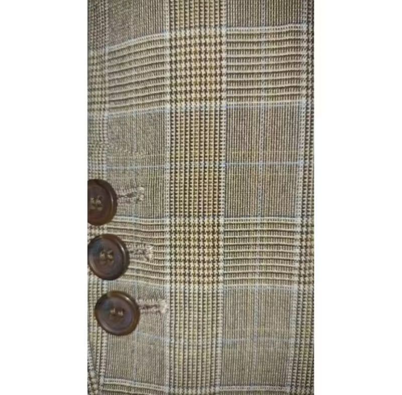 Blazer wanita tartan HS, foto 4