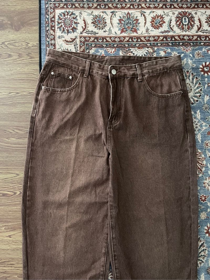 Celana Jeans Baggy Wosh Brown, foto 2