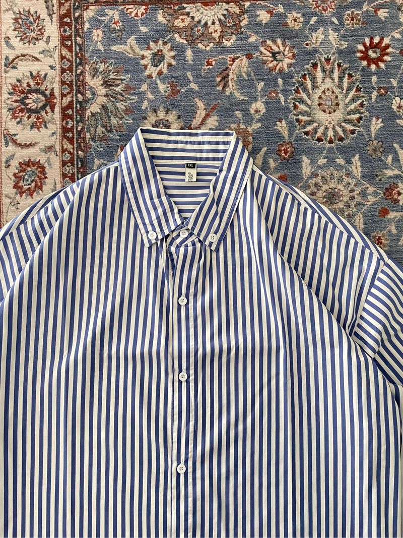 Kemeja Stripe Oversize, foto 4