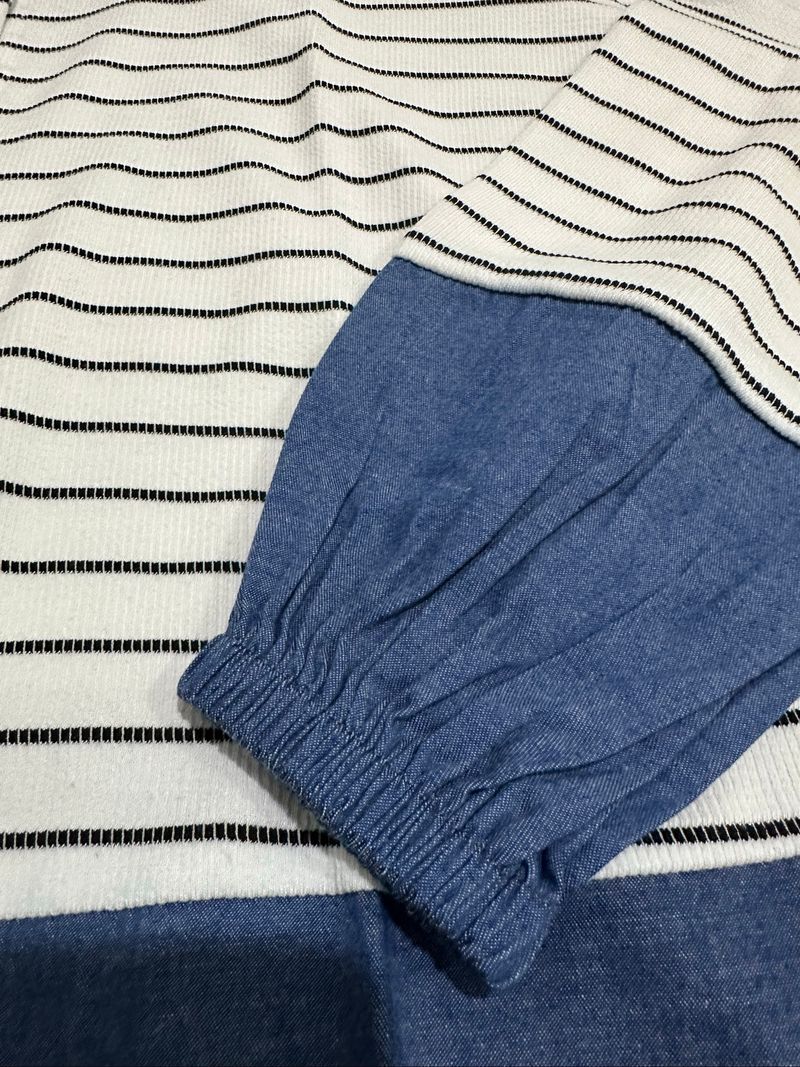 Blouse Salur Mix Denim BKK, foto 5