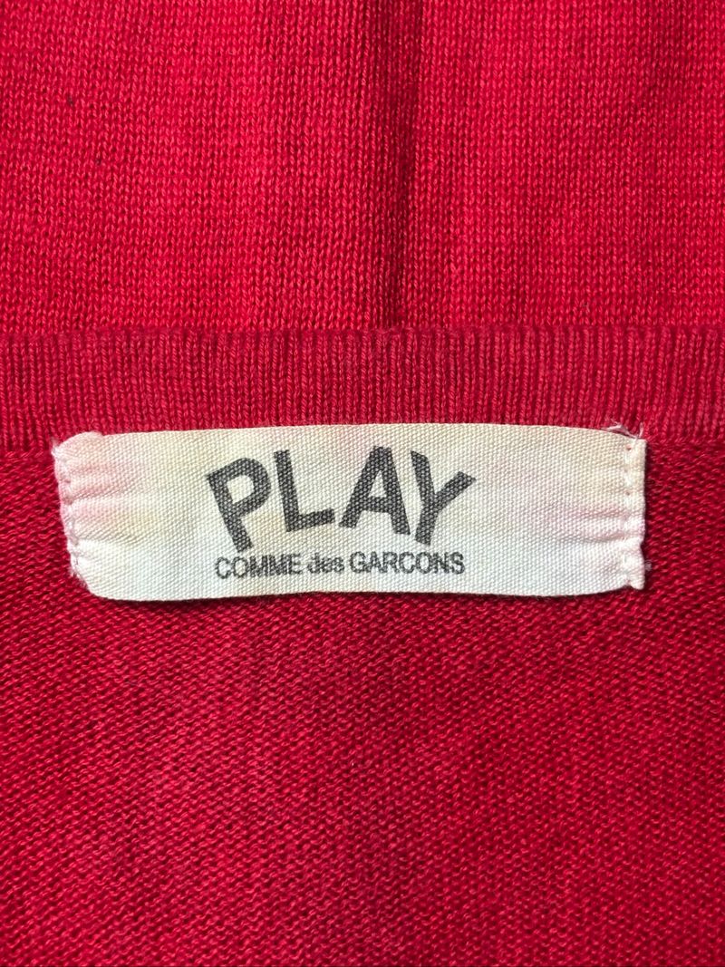 AD2009 Play Comme Des Garcons Red Cardigan, foto 5