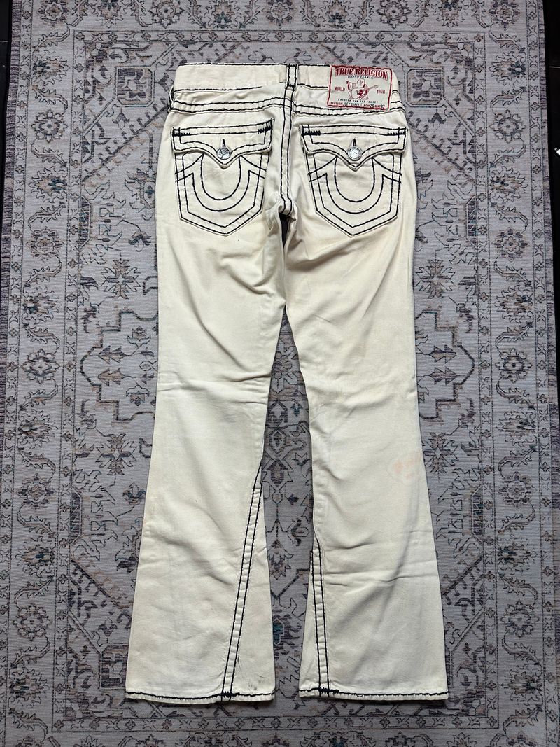 True Religion true white flared jeans pants, foto 4