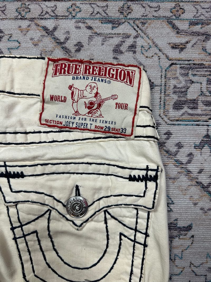 True Religion true white flared jeans pants, foto 7