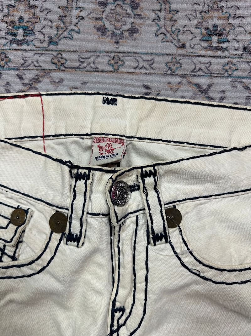 True Religion true white flared jeans pants, foto 6