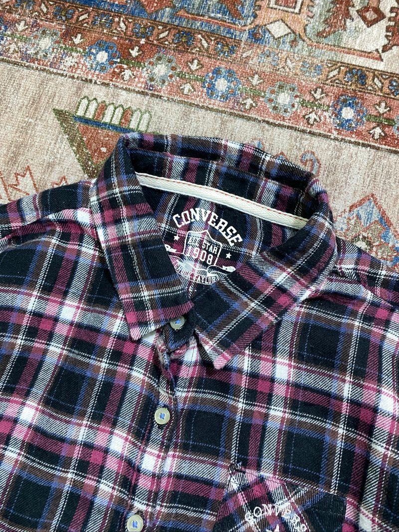 Flannel Plaid Converse, foto 9